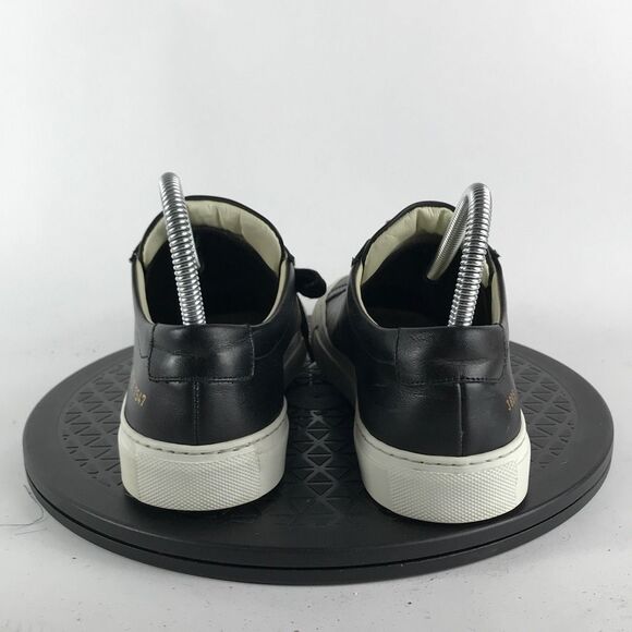 Common Projects Achilles Low Black/White Leather Shoes EU 37 Women’s Size 7 - Picture 6 of 11